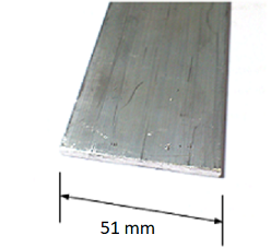 Aluminium Flat Bar 51X2mm